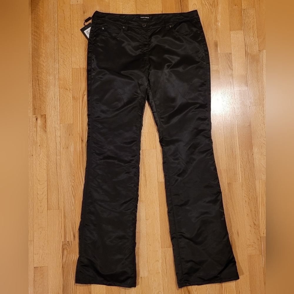 Giorgio Armani Black Flare Corduroy Pants - Picture 3 of 14